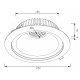 Downlight LED Redondo Blanco 230mm 40W, corte 185mm, Especial Carne